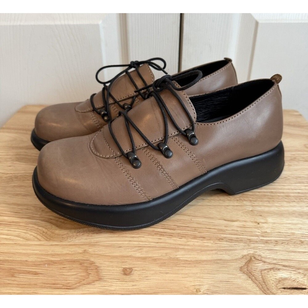 Dansko Brown & Black Janika Chunky Oxford Platform Mary Jane Comfort Clog 8
